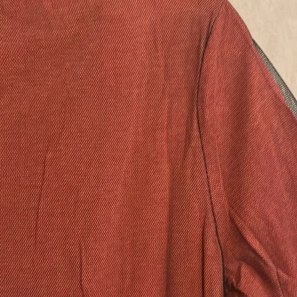 Coldwater Creek black/rust mesh/metallic sequin top size medium boho look - Picture 7 of 7